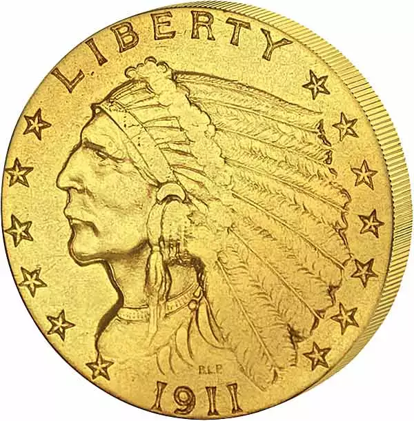2,5 Dollars USA Indianerkopf 1908-1929