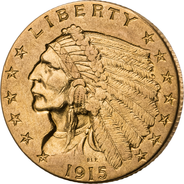 2,5 Dollars USA Indianerkopf 1908-1929