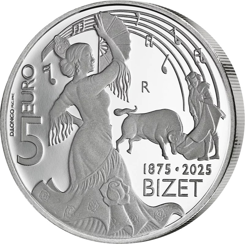 5 Euro San Marino 150. Todestag Georges Bizet 2025