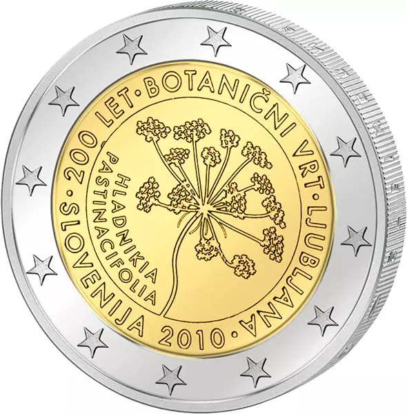 2 Euro Slowenien Botanischer Garten 2010