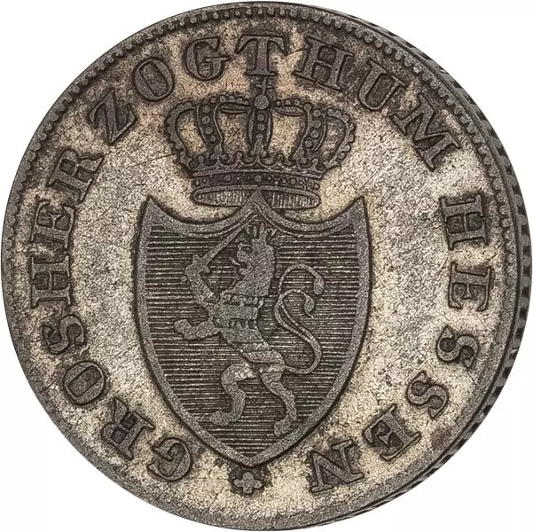 6 Kreuzer Hessen-Darmstadt Großherzog Ludwig II. 1833-1837