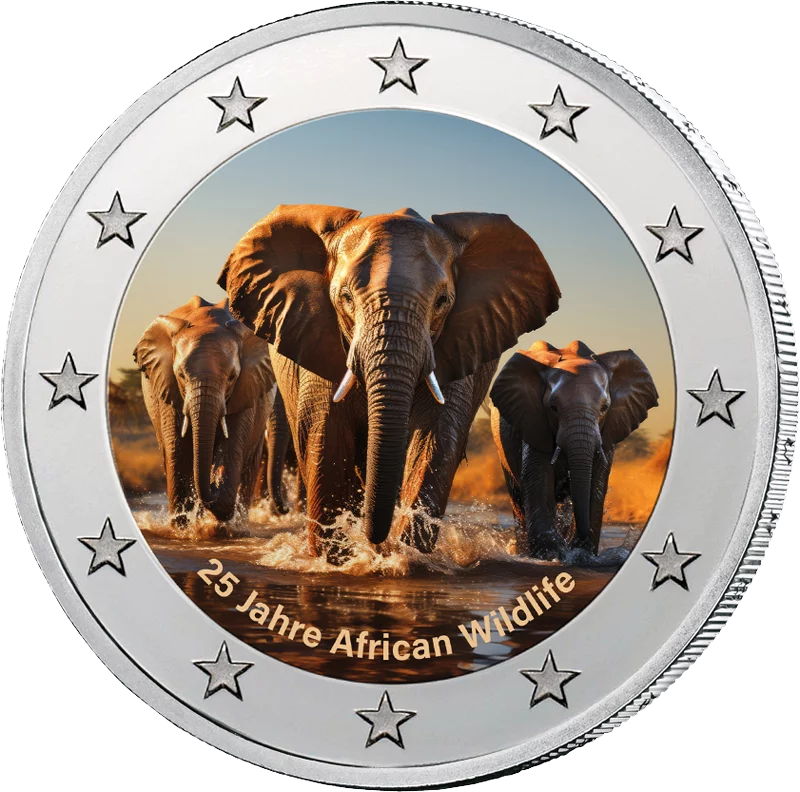 2-Euro-Künstlerausgabe 25 Jahre African Wildlife