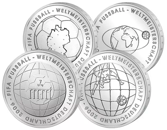 4 x 10 Euro BRD Fußball-WM 2006