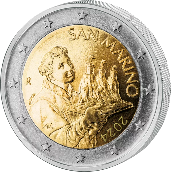 20 Cent + 50 Cent + 1 Euro + 2 Euro San Marino Kursmünzen 2024