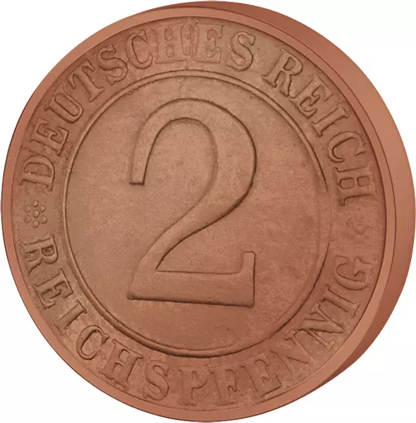 2 Reichspfennig Weimarer Republik Ähren 1924-1936