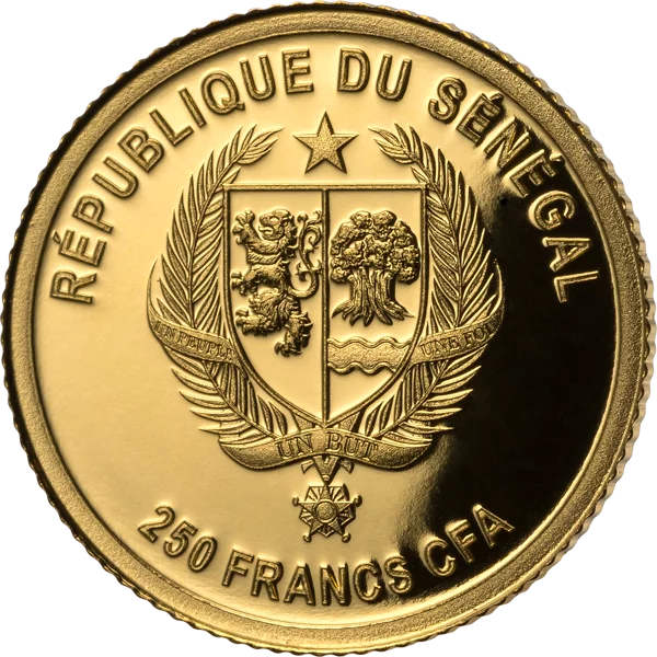 250 Francs Senegal Classic Gold Big Five Nashorn 2025 250 Francs Senegal Classic Gold Big Five Nashorn 2025
