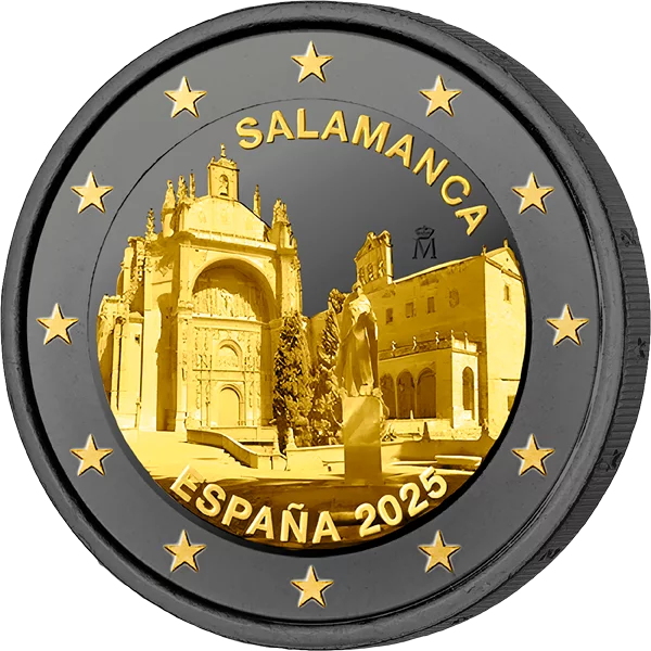 2 Euro Spanien Altstadt Salamanca 2025 Golden Enigma Edition