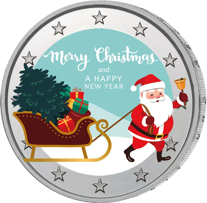 2-Euro-Künstlerausgabe Weihnachten Weihnachtsmann 2024 2-Euro-Künstlerausgabe Weihnachten Weihnachtsmann 2024