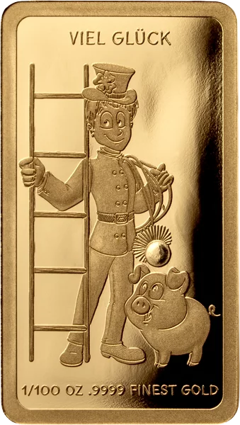 Goldbarren Viel Glück - Schornsteinfeger 2026