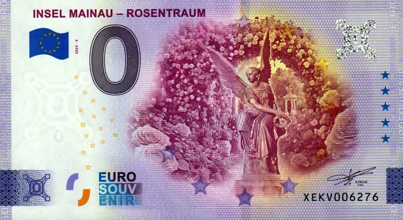 0-Euro-Banknote BRD Insel Mainau - Rosentraum 2025