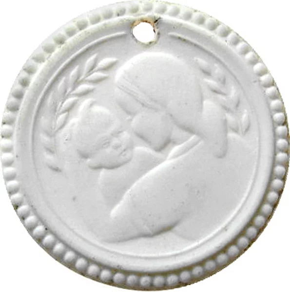 Porzellanmedaille Auf den Weltkongress der Mütter 1955
