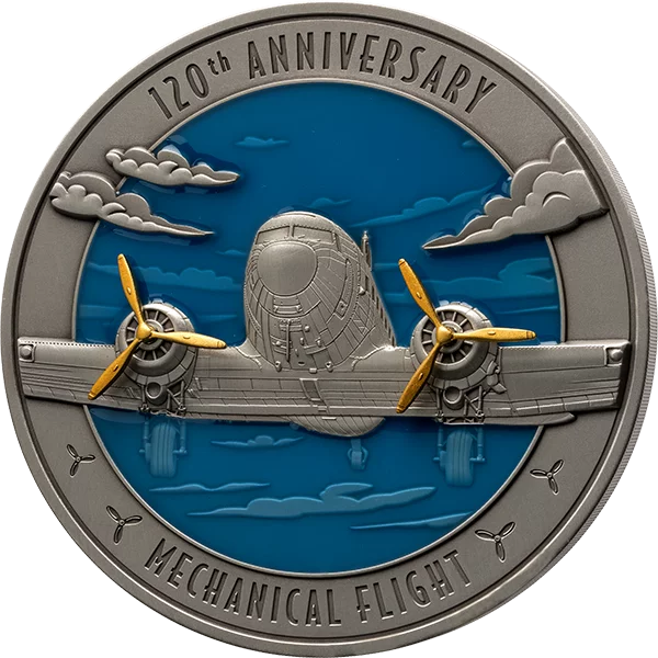 10 Dollars Barbados 120 Jahre Motorflug 2023