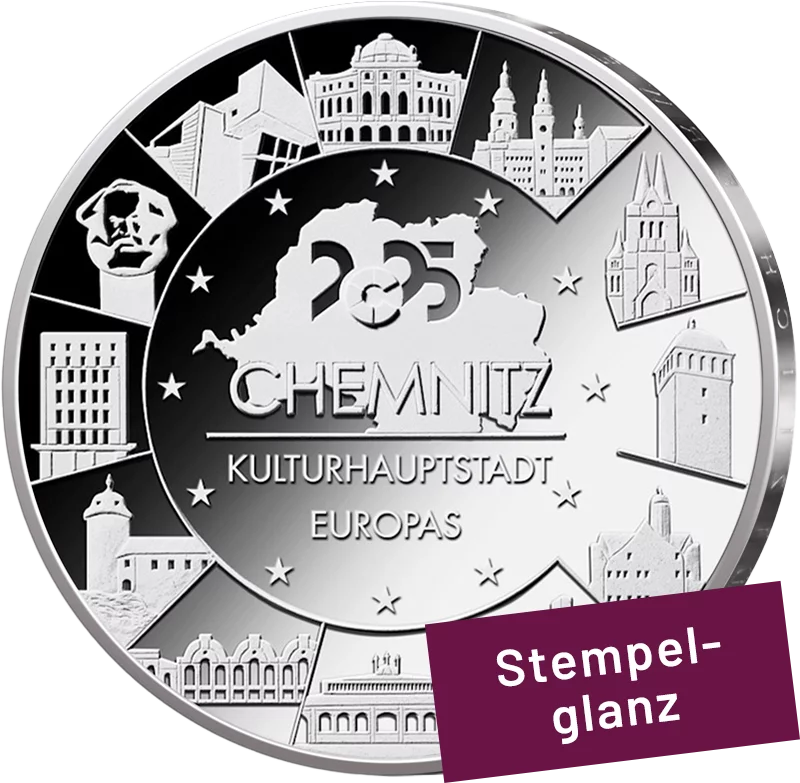 20 Euro BRD Chemnitz Kulturhauptstadt Europas 2025 Stempelglanz