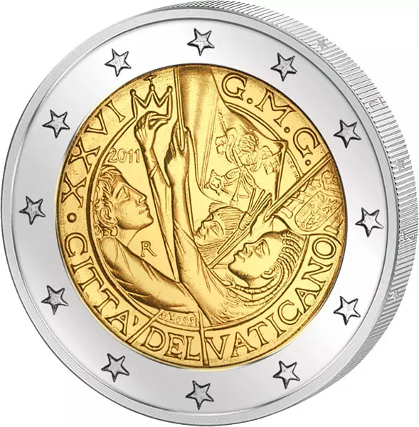 2 Euro Vatikan Weltjugendtag Madrid 2011