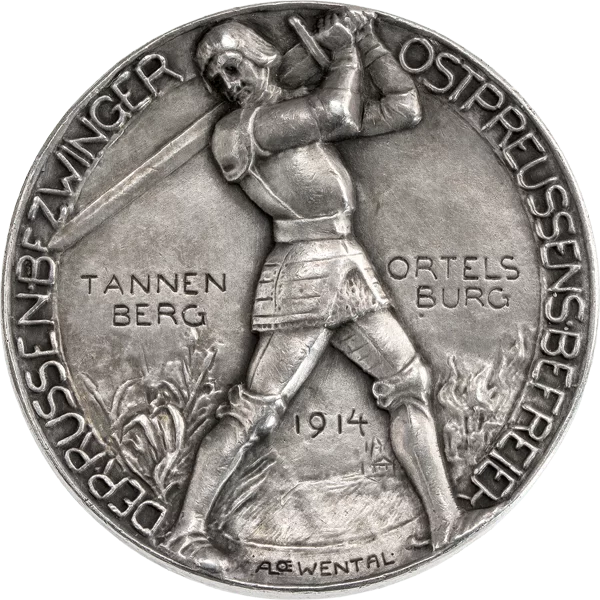 Silbermedaille Deutsches Kaiserreich Paul von Hindenburg 1914