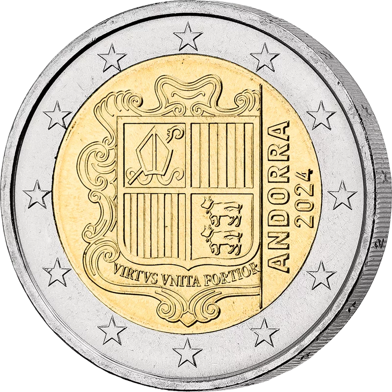 1 Cent - 2 Euro Kursmünzensatz Andorra 2024