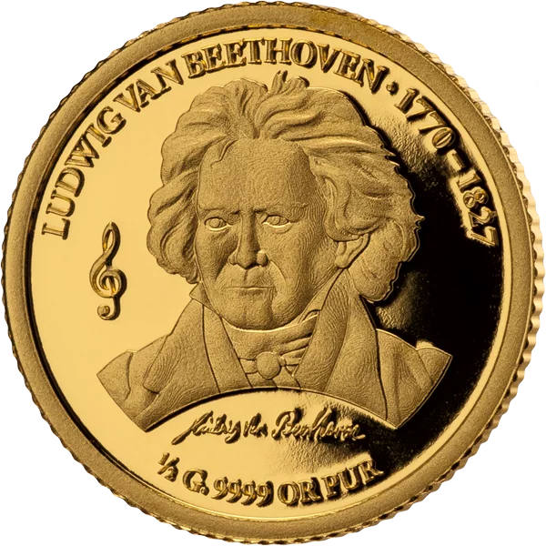 1.500 Francs Togo Classic Gold 255. Geburtstag Beethoven 2025