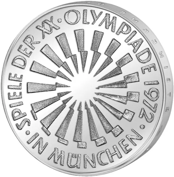 10 DM BRD Olympia I - Spirale Deutschland 1972 Polierte Platte