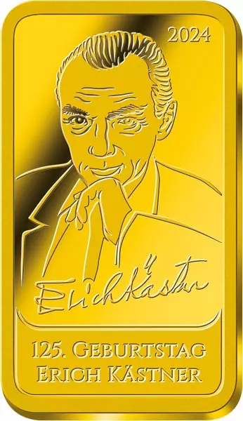 Goldbarren Glänzende Höhepunkte 2024 - 125. Geburtstag Erich Kästner 2024
