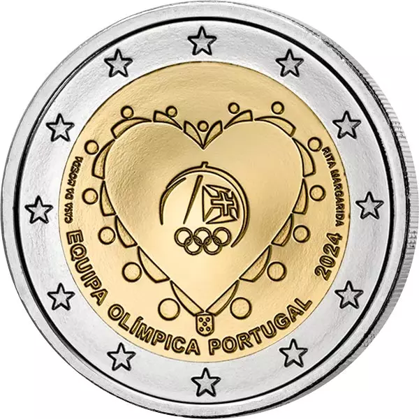2 Euro Portugal Teilnahme an den Olympischen Spielen 2024 in Coin Card