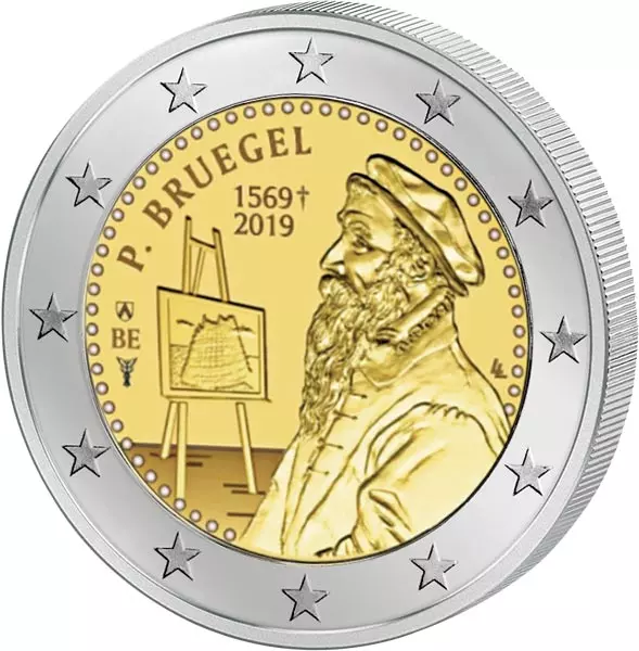 2 Euro Belgien 450. Todestag von Pieter Bruegel dem Älteren 2019