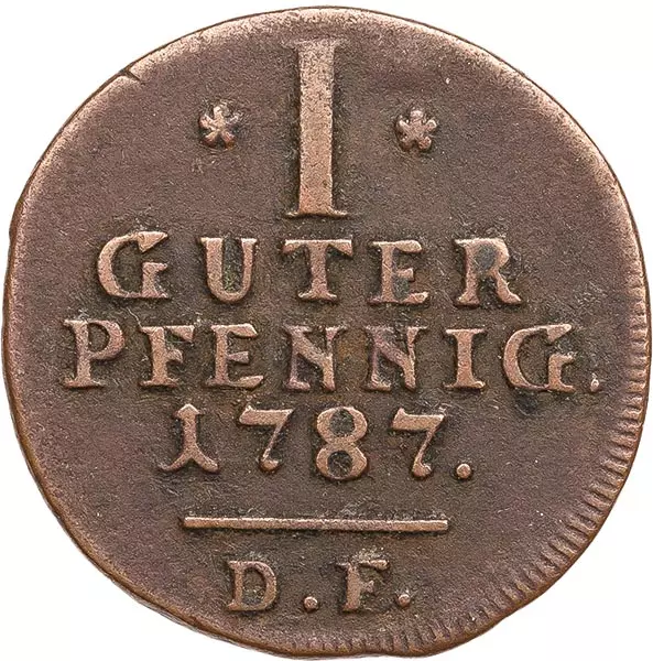 1 Guter Pfennig Hessen-Kassel Landgraf Wilhelm IX. 1787 - 1803