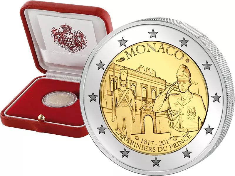 2 Euro Monaco 200 Jahre Fürstliche Karabinierskompanie 2017