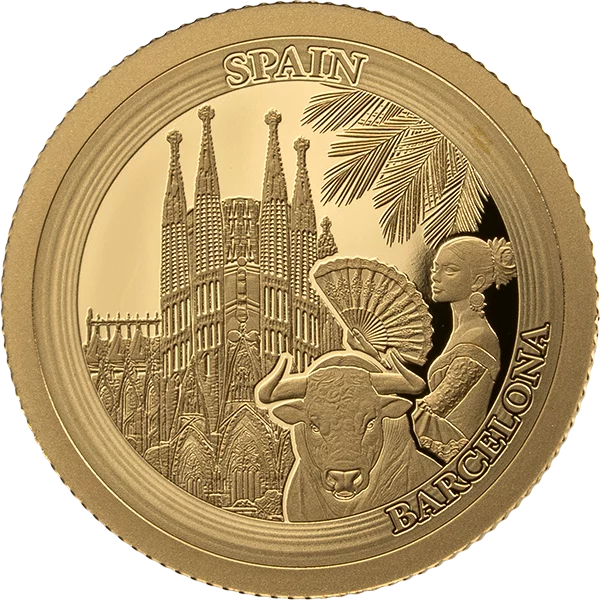 1.000 Francs Gabun Golden Globetrotter - Barcelona Spanien 2026