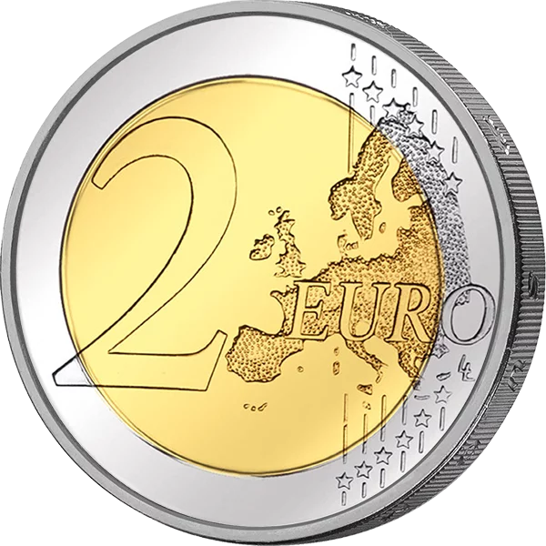 2 Euro Finnland Finnische Architektur 2024 mit Farb-Applikation
