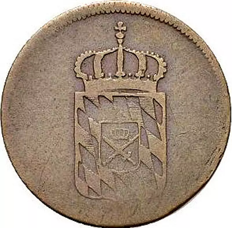 2 Pfennige Bayern Bayrisches Wappen 1806-1825