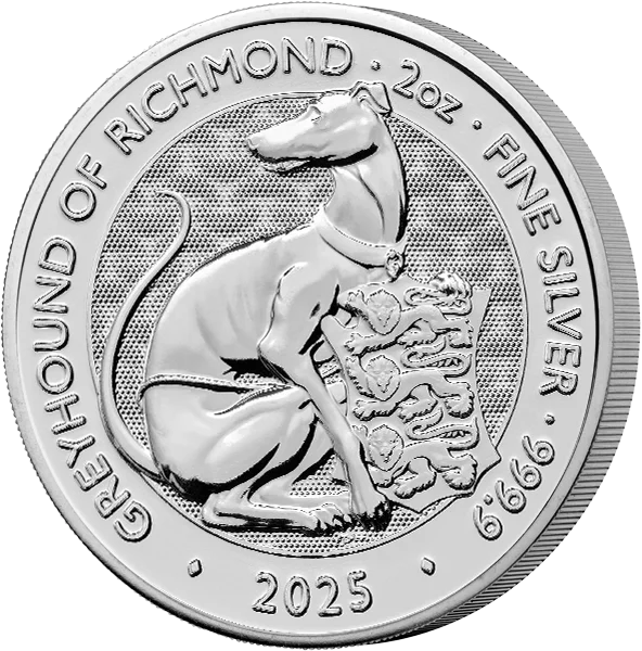 2 Unzen Silber Großbritannien Tudor Beasts - The Greyhound of Richmond 2025