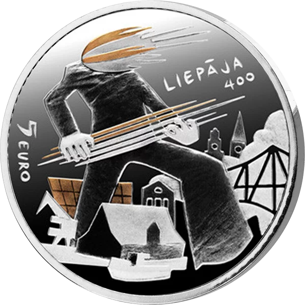 5 Euro Lettland Sonne und Wind - 400 Jahre Stadt Liepaja 2025