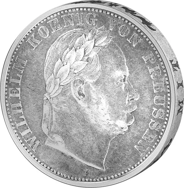 Vereinstaler Preußen König Wilhelm I. Sieg von Königgrätz 1866 ss