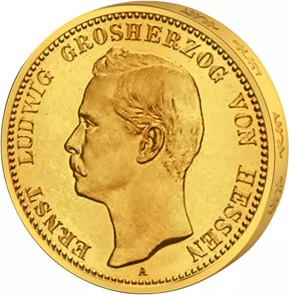 20 Mark Hessen Großherzog Ernst Ludwig 1896-1903 20 Mark Hessen Großherzog Ernst Ludwig 1896-1903