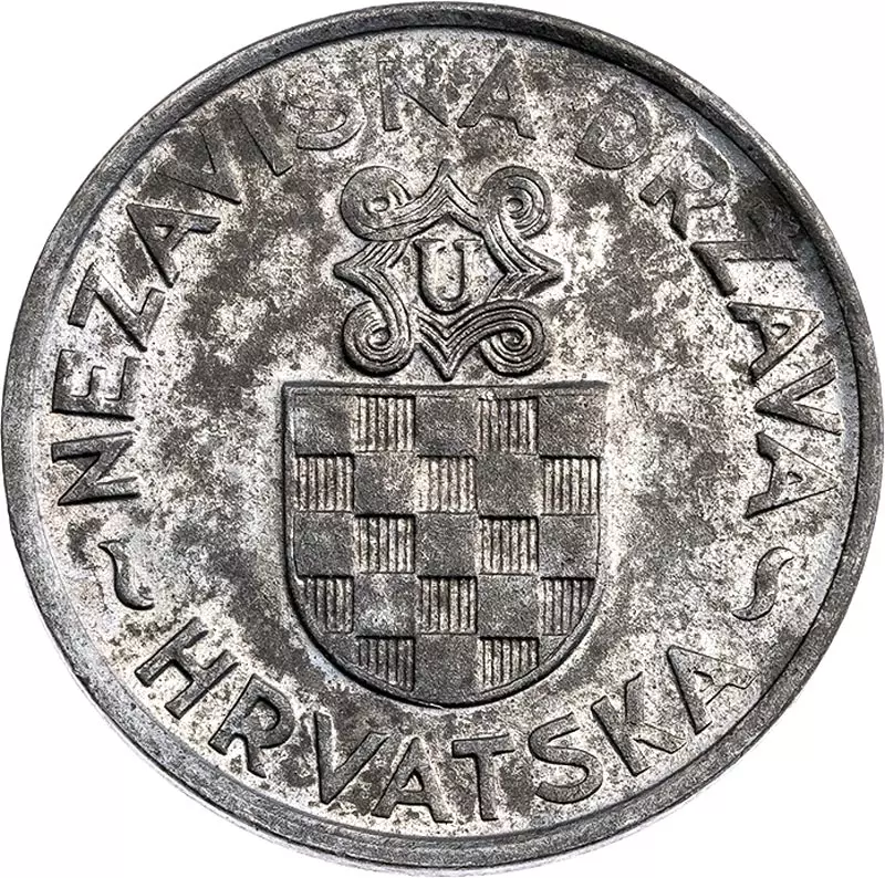 2 Kune Kroatien Staatswappen 1941