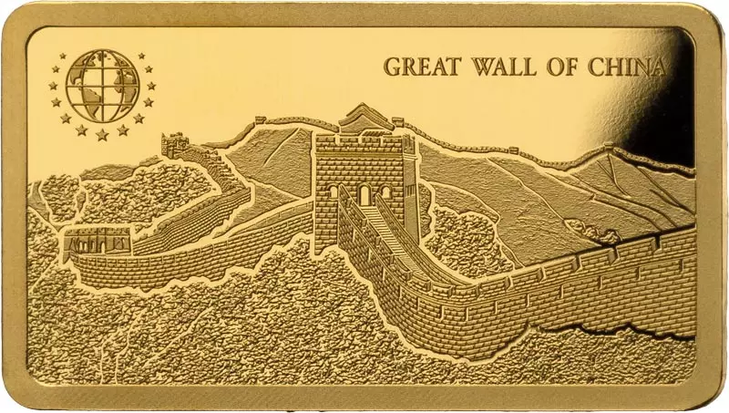 Goldbarren Unified Nations Welterbestätten - China Chinesische Mauer 2024