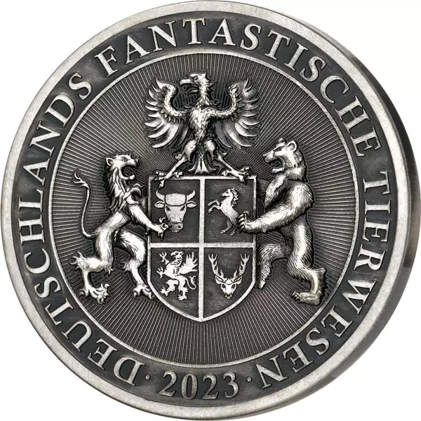 Silber-Gedenkprägung Deutschlands fantastische Tierwesen - Wolf 2023