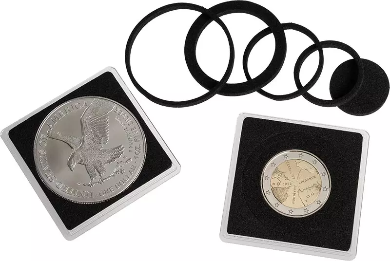10er Pack ApoPAXX Münzkapseln Durchmesser 22 - 41 mm
