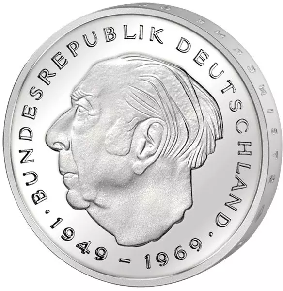 2 DM BRD Theodor Heuss 1970-1987