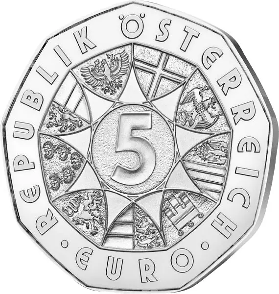 5 Euro Österreich Ski-WM 2025 in Saalbach 2024