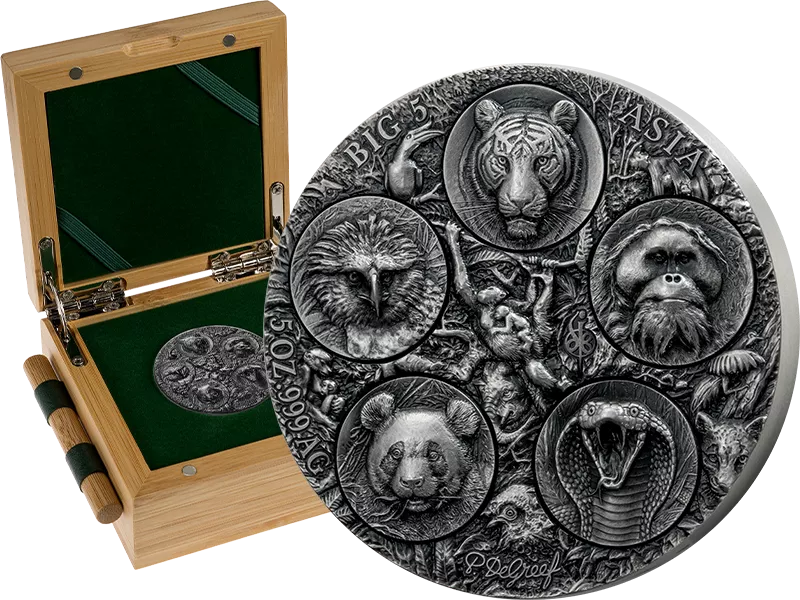 5.000 Francs Elfenbeinküste Big Five Asia - Completer Coin 2026