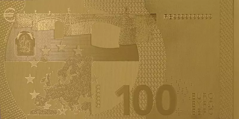 100 Euro BRD Banknote in Goldoptik 2019