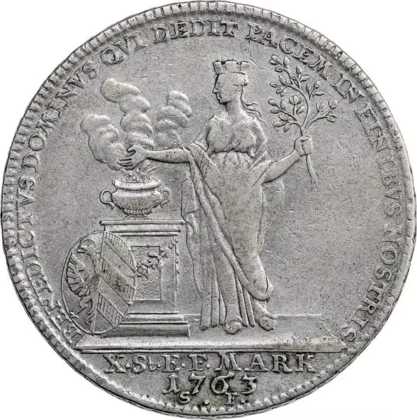 Konventionstaler Nürnberg Frieden auf Hubertusburg 1763
