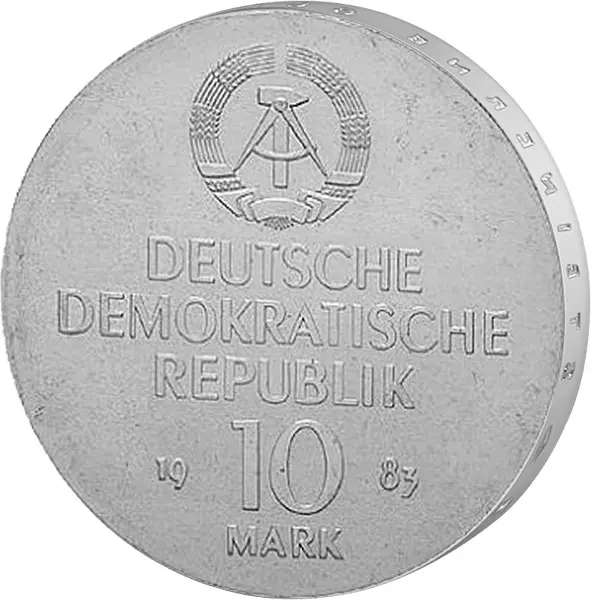 10 Mark DDR 100. Todestag Richard Wagner 1983 Stempelglanz