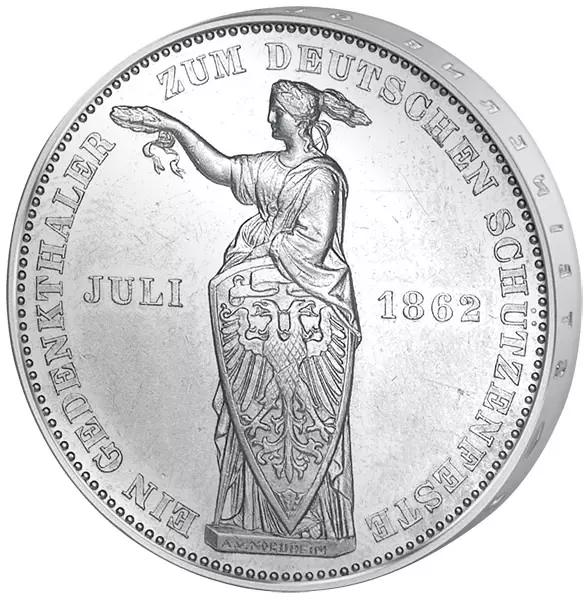 Vereinstaler Frankfurt 1. Deutsches Schützenfest 1862