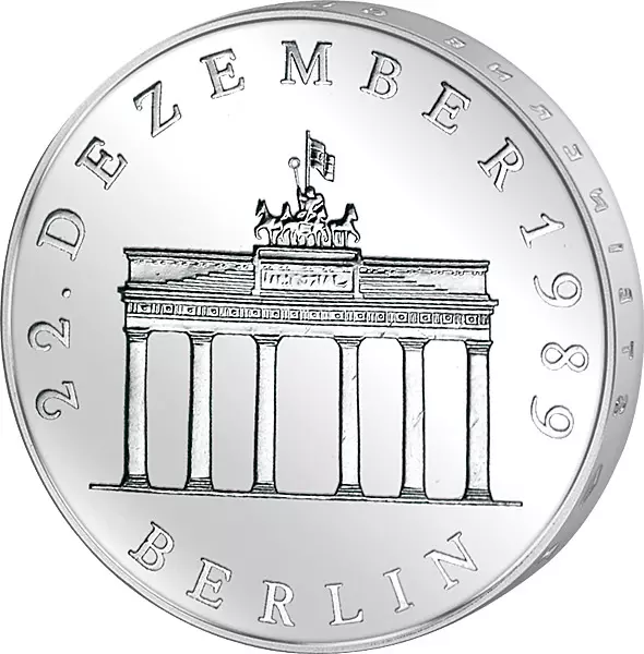 20 Mark DDR Brandenburger Tor 22. Dezember 1989 1990 Stempelglanz