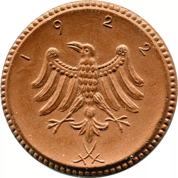 2 Mark Münsterberg Schlesien Böttger-Steinzeug 1922