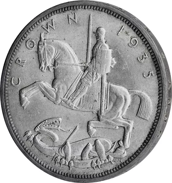1 Crown Großbritannien König Georg V. 1935