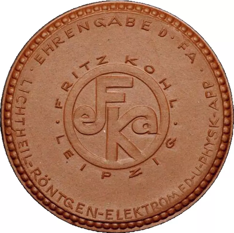 Porzellanmedaille Leipzig (Sachsen) Auf die 100 Jahrfeier der Geschellschaft deutscher Naturforscher & Ärzte 1922