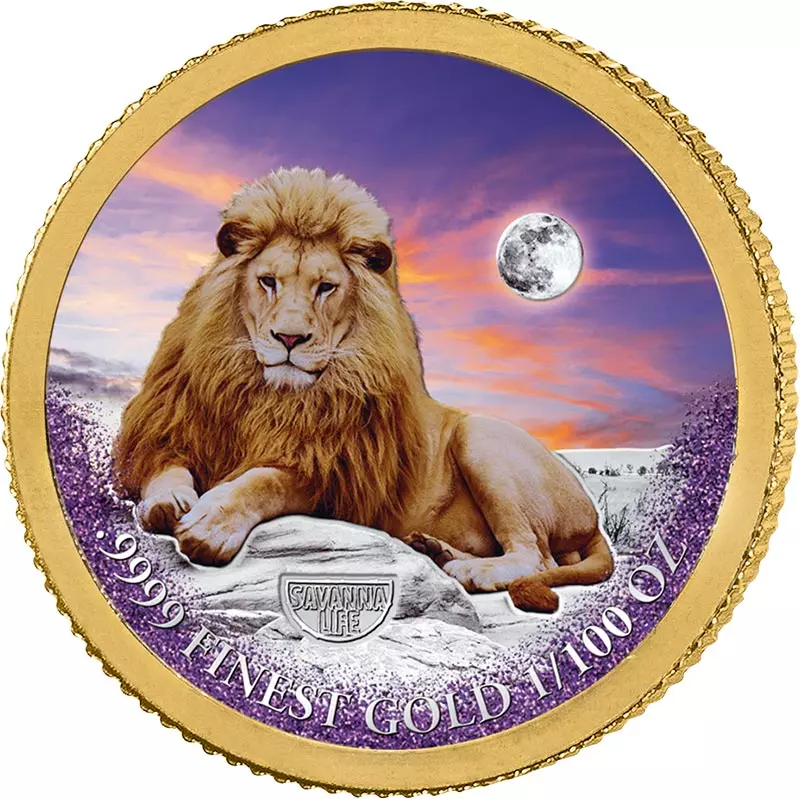 1.000 Francs Guinea Savanna Life Gold - Löwe 2023